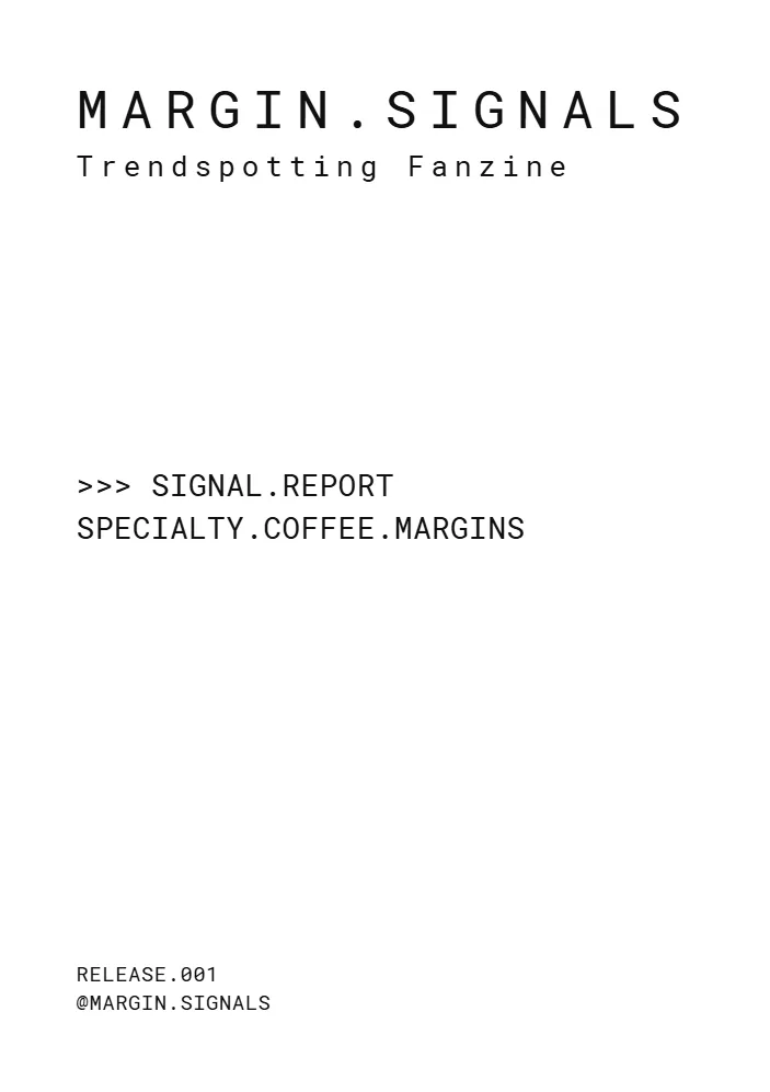 MARGIN.SIGNALS Release 001 prototype